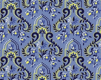 QUILT FABRIC Baroque Blue, 100% cotton, cotton quilt, cotton designer - Somerset de Benartex Fabrics