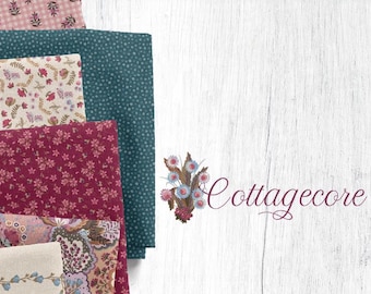 42 SQUARES COTTON, 100% cotton, quilt cotton - Cottagecore of Camelot Fabrics