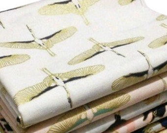 SALE, QUILT FABRICS, 6 prints, Bird, 100% cotton - Mistic Crane de Camelot Fabrics