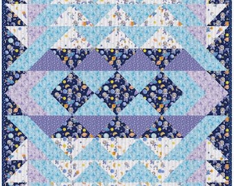 PDF, NEW BOHEMIAN Quilt, 34'' X 40'', Tutoriel - Astro Pop de Camelot Fabrics