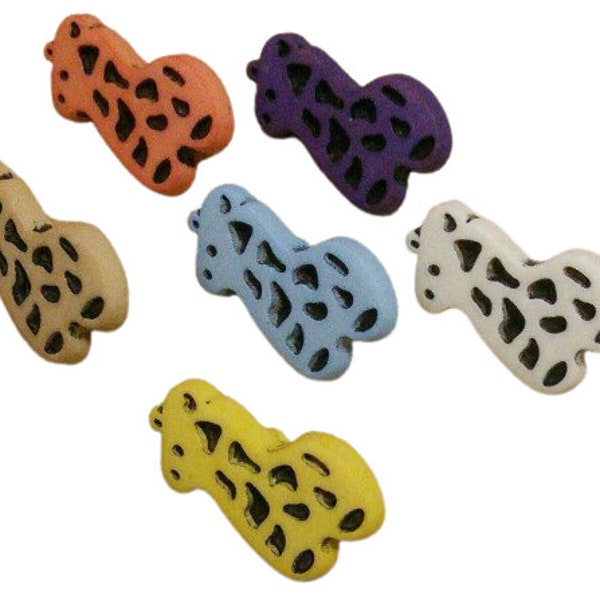 18mm, 6-30-36 Buttons Giraffe, button décoratif, vintage, BF05