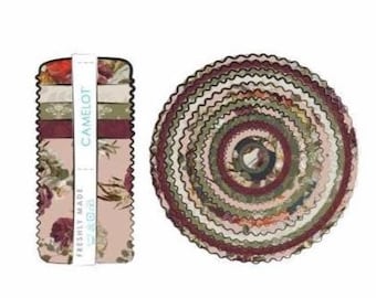 QUILT FABRICS, 40 stripes 2 1/2x44po, Jelly Rolls, 100% cotton, quilt cotton - Dark Romance of Camelot Fabrics