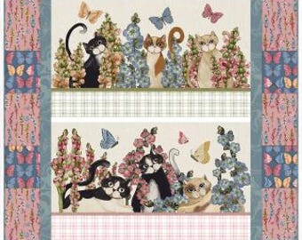 QUILT FABRIC Panel, 50"X56.5", 100% coton - Secret Garden de Camelot Fabrics
