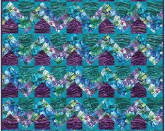 PDF, CHEVRON Quilt, 45'' X 54'', Tutoriel - Gigi in the Garden of Camelot Fabrics