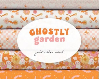 QUILT FABRICS, 6 prints, Halloween, 100% cotton - Ghostly Garden de Camelot Fabrics