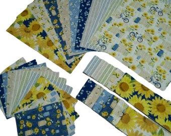 CAMELOT FABRICS, 11 Pre-Cut cotton, FLORAL, Sunny Days Ahead