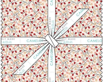 QUILT FABRICS, 42 squares 10 inchs, 100% cotton, quilt cotton - Blooms and Bows of Camelot Fabrics