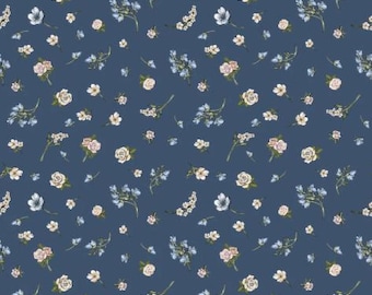 Fabric cotton, SCATTERED FLORALS, 49240604, 02, Quilt Fabrics, 100% cotton, quilt cotton - Tea and Poetry of Camelot Fabrics