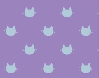Fabric cotton, KITTY DOTS, Purple, 21170105, 05, Quilt Fabrics, 100% cotton, quilt cotton - Litter Ary Cats of Camelot Fabrics