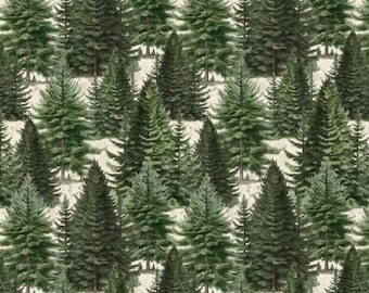 Fabric cotton, FROST KISSED FIRS, 21240405, 01, Quilt Fabrics, 100% cotton - Merry Beary of Camelot Fabrics
