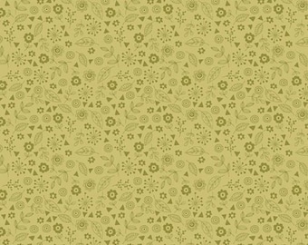 ANDOVER, Flower, Vert, Forest, 2174, Makower, cotton, cotton quilt, cotton designer