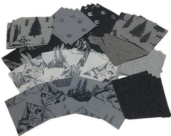 42 prints precuts, 4 inchs or 5 inchs - Timberland of Riley Blake Designs