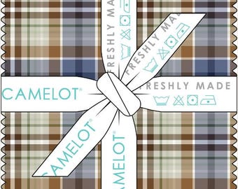 QUILT FABRICS, 42 squares 5 inchs, Cat, 100% cotton, quilt cotton - Fall is Football of Camelot Fabrics