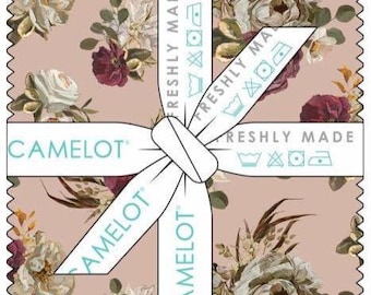 QUILT FABRICS, 42 squares 5 inchs, 100% cotton, quilt cotton - Dark Romance of Camelot Fabrics