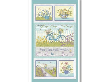 BENARTEX FABRICS, Panel, 24"X44", Butterfly Garden, 100% Cotton - 6360 de Benartex Fabrics