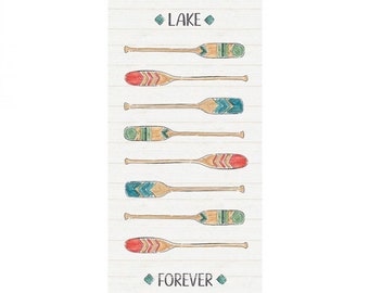 CAMELOT FABRICS, Panel, 18"X44", Lake Moments, 100% coton designer - Lake Moment de Camelot Fabrics