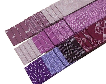 40 Jelly Rolls, Pre-Cut cotton, VIOLET - Century d'Andover Fabrics