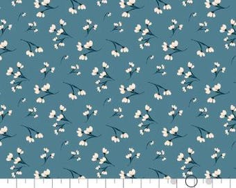 Fabric cotton, Sprouts, Medium Blue, 58230505-02, QUILT FABRICS, 100% cotton, quilt cotton - Midnight In Bloom of Camelot Fabrics