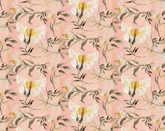 Fabric cotton Butterfly, Pink, 55230803, 01, QUILT FABRICS, 100% cotton, quilt cotton - Bloom Tapastry of Camelot Fabrics