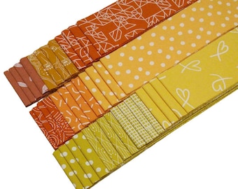 40 Jelly Rolls, Pre-Cut cotton, YELLOW - Century d'Andover Fabrics