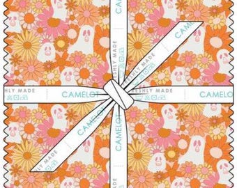 QUILT FABRICS, 42 squares 10 inchs, 100% cotton, quilt cotton - Ghostly Garden of Camelot Fabrics