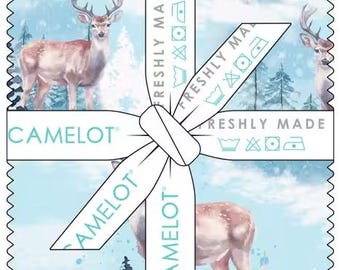 QUILT FABRICS, 42 squares 5 inchs, 100% cotton, quilt cotton - Winter Land of Camelot Fabrics