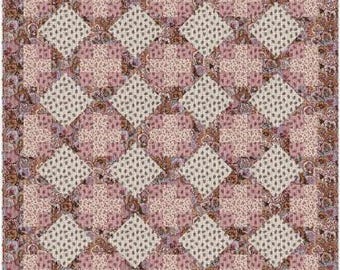 PDF, GARDEN TREILLIS Quilt, 73'' X 73'', Tutoriel - Cottagecore of Camelot Fabrics