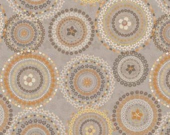 Fabric cotton, MANDALAS, Taupe, 66240102, 02, Quilt Fabrics, 100% cotton, quilt cotton - Song Bird of Camelot Fabrics