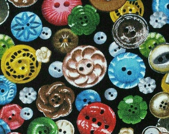 QUILT FABRIC Vintage button, 100% cotton, cotton quilt, cotton designer