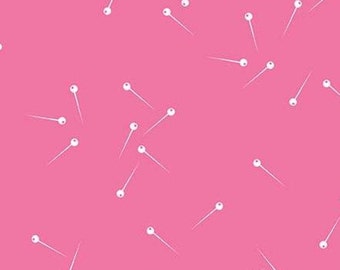 RILEY BLAKE, Super pink, Pin Drop, 615, cotton quilt, cotton designer