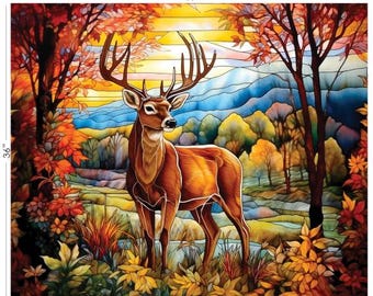 QUILT FABRIC Panel, 36"X44", 14250101P, 100% coton - Wanderer of the Woods de Camelot Fabrics