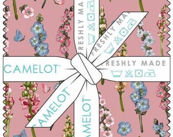 QUILT FABRICS, 42 squares 5 inchs, 100% cotton, quilt cotton - Secret Garden of Camelot Fabrics