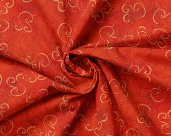 QUILT FABRICS, Scrolls, Red, 55230507-04, 100% cotton, quilt cotton - Age Vineyard of Camelot Fabrics