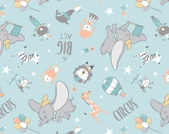 CAMELOT FABRICS, DUMBO of Disney, light blue, 85160302 - My Little Circus of Camelot Fabrics