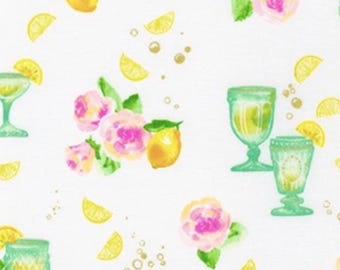 ROBERT KAUFMAN, Lemon, 20721, Rose Lemonade, cotton, cotton quilt, cotton designer