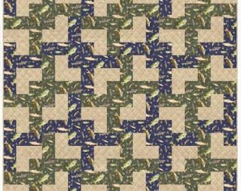 PDF, IN A TWIST Quilt, 54'' X 54'', Tutoriel - Fishful Thinking de Camelot Fabrics