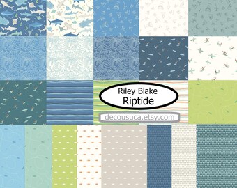 RILEY BLAKE, 23 prints, Riptide, cotton quilt, cotton designer