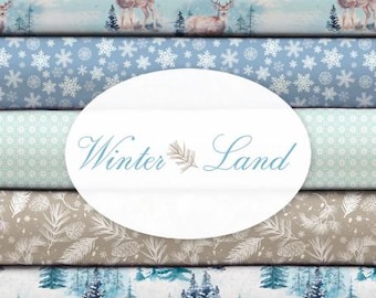 QUILT FABRICS, 11 prints, 100% coton - Winter Land de Camelot Fabrics