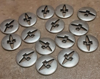 15 buttons: 16mm, metal button,