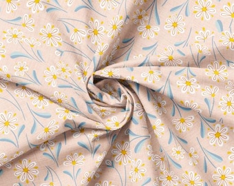 QUILT FABRICS, Daisey Sunshine, Peach, Daisey Dukes, 27230201-01, 100% cotton, quilt cotton - Daisey Dukes of Camelot Fabrics