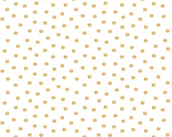 CAMELOT FABRICS, Dotted White / Metalic Gold, 2145003, Mixology, cotton, cotton quilt, cotton designer