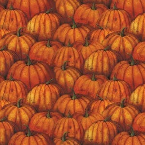 May include: A collection of orange pumpkins with green stems. The pumpkins are of various sizes and shapes, creating a textured and autumnal pattern. The image evokes a sense of harvest and fall.