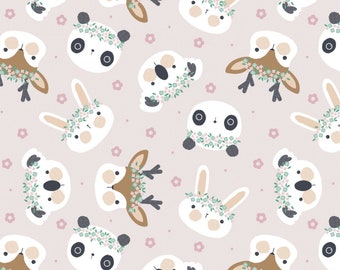 QUILT FABRICS rabbit, Floral Menagerie, 100% Cotton - Floral Menagerie de Camelot Fabrics