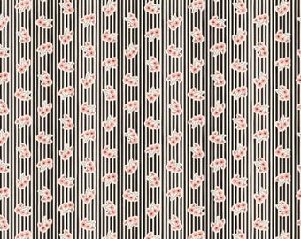 Fabric cotton, STEMS AND STRIPES, 58240803, 02, Quilt Fabrics, 100% cotton, quilt cotton - Blooms and Bows of Camelot Fabrics