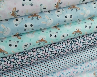 QUILT FABRIC, 7 prints, Floral Menagerie, quilt cotton - Floral Menagerie de Camelot Fabrics