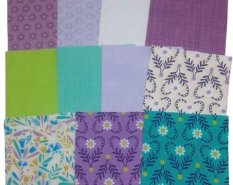 40 Squares 5 inchs, Pre-Cut cotton, Spring Bird de Camelot Fabrics