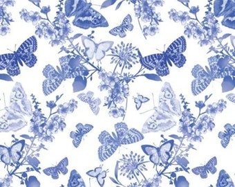 BENARTEX FABRICS, Butterfly Belle White, Maison des Feurs, 100% cotton, cotton quilt, cotton designer - 7903 de Benartex Fabrics