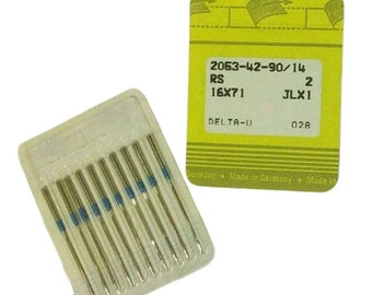 Singer needles,  surjeteuse, 2053 42, RS 16X71, 90/14; overlook, 2620534214cc, 14T948 / 14U73A, pqt 10 round