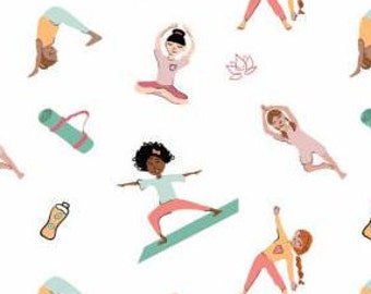 Yoga Girls, Omstoppable Collection, 21191601, col 01, Camelot Fabrics, 100% Cotton, (Reg 3.76-21.91)