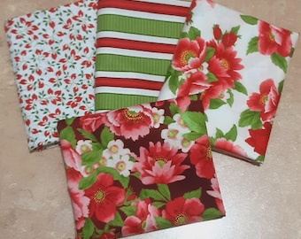 QUILT FABRICS, FLOWERS - Scarlet's Garden de Robert Kaufman